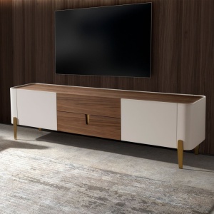 Comoda TV deosebita design LUX Walnut-Bej - Img 3
