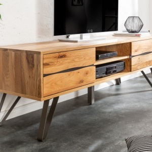 Comoda TV design industrial Living Edge 160cm, stejar salbatic - Img 5