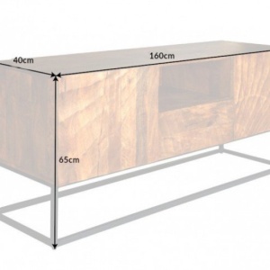 Comoda TV din lemn Scorpion 160cm Mango maro - Img 7