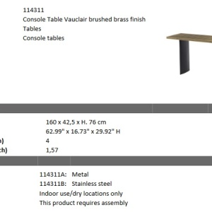 Consola design elegant LUX Vauclair 114311 HZ - Img 2