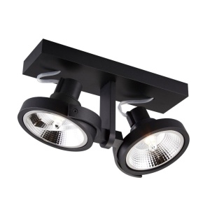 Corp aplicat cu 2 spoturi directionabile design modern MASTER 111 SL negru