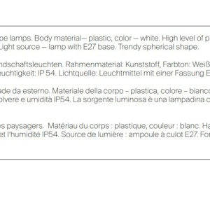 Corp de iluminat ambiental exterior IP54 Erda diametru 30cm 122437 universul-luminii.ro