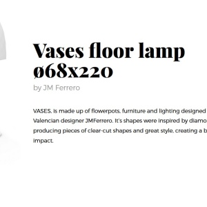 CORP DE ILUMINAT LED DECORATIV VASES FLOOR LAMP H-220cm 196247 universul-luminii.ro