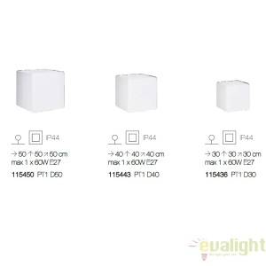 Corp iluminat decorativ exterior cu protectie IP44 LUNA PT1 D40 191584 58187 universul-luminii.ro
