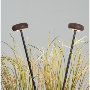 Corp iluminat exterior decorativ cu tarus CAMI H-110cm, ciment rosu - Img 4