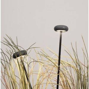 Corp iluminat exterior decorativ cu tarus CAMI H-80cm, ciment negru - Img 10