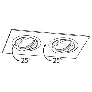 Corp incastrabil cu 2 spoturi directionabile Atom negru MY-DL024-2-02B 185737 universul-luminii.ro