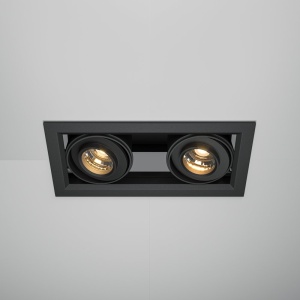 Corp incastrabil cu 2 spoturi LED directionabile Metal Modern negru 231297 universul-luminii.ro