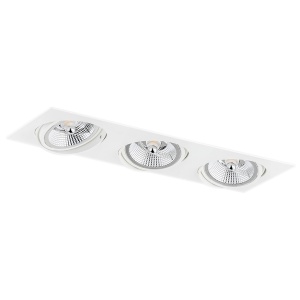 Corp incastrabil cu 3 spoturi directionabile tavan fals OLIMP PLUS alb 104907 universul-luminii.ro
