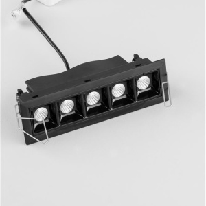 Corp incastrabil tavan fals cu 5 spoturi LED SWAN negru NVL-9232127 83677 universul-luminii.ro