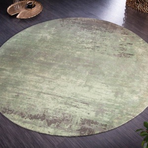 Covor rotund din bumbac Modern Art 150cm, verde bej - Img 7
