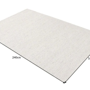 Covor WOOL 240x160cm gri argintiu din lana - Img 5