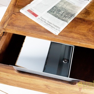 Dulap cu sertare si role, colturi rotunjite din lemn de trandafir Goa 60cm A-35896 VC - Img 6