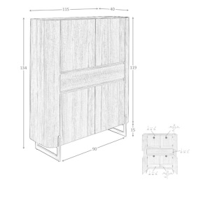 Dulap deosebit design LUX Walnut-Marble - Img 10