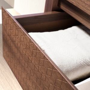 Dulapior 5 sertare deosebit design LUX Walnut-Marble - Img 5