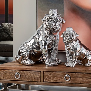 Figurina decorativa caine small size Bulldog Hat SV-841351 - Img 3