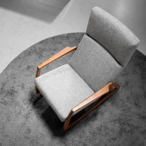 Fotoliu balansoar stil avangardist Rocking Chair gri - Img 10