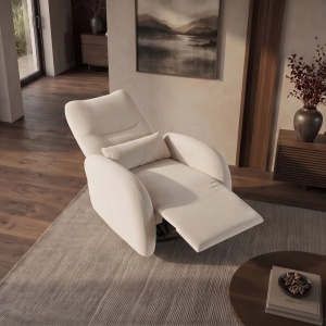 Fotoliu cinema PRIORITY bej, pivotant, functia electrica relax, port USB - Img 3