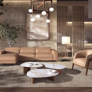 Fotoliu cu design modern piele naturala Brown - Img 3