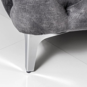 Fotoliu design Chesterfield, Catifea, Gri inchis, MODERN BAROCK - Img 12