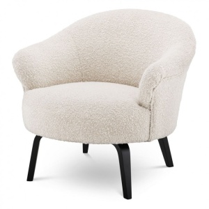 Fotoliu design elegant LUX Moretti, boucle crem 115039 HZ