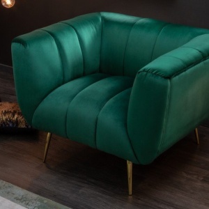 Fotoliu design elegant Noblesse, verde smarald - Img 4