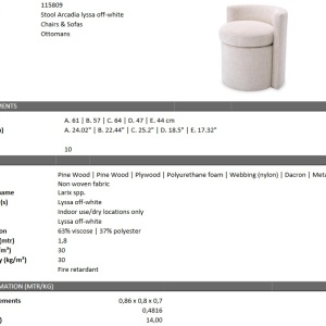 Fotoliu design LUX Arcadia, lyssa off-white 115809 HZ - Img 5