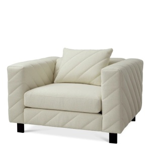 Fotoliu design LUX Avellino, Reve cream