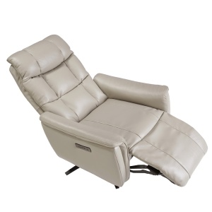 Fotoliu design LUX cu functia relax Cowhide Grey leather - Img 8