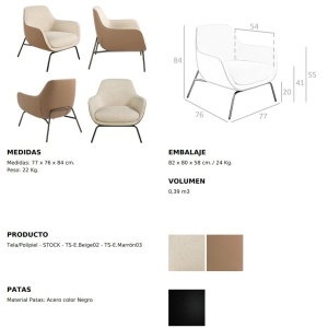 Fotoliu elegant design italian Ardath - Img 6
