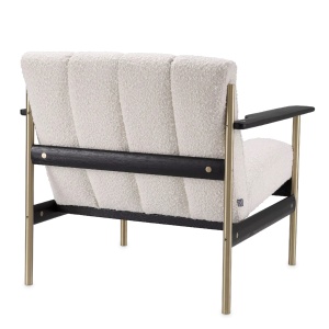 Fotoliu elegant design LUX Elan, Boucle crem - Img 3