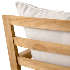 Fotoliu elegant pentru exterior design LUX Hera natur / flores off-white - Img 7