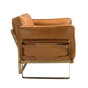 Fotoliu LUX design italian Cowhide camel - Img 4