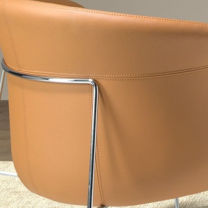 Fotoliu LUX design italian, Piele Sintetica Maro - Img 9