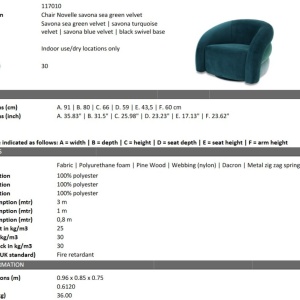 Fotoliu pivotant design elegant LUX Novelle - Img 2