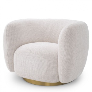 Fotoliu pivotant design elegant Roxy, lyssa off-white 115348 HZ