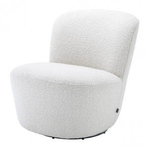 Fotoliu pivotant design LUX Doria, alb 113458 HZ