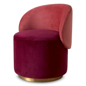 Fotoliu pivotant modern design LUX Chair Greer, Savona bordeaux red