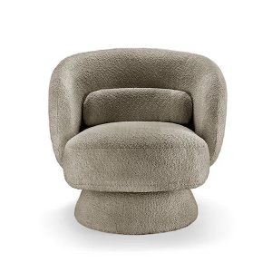 Fotoliu pivotant tesatura boucle taupe BOSSA NOVA - Img 3