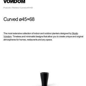 Ghiveci plante design decorativ modern exterior / interior CURVED 45x68cm - Img 4