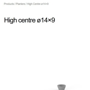 Ghiveci plante design decorativ modern interior / exterior HIGH CENTRE mini 14x9cm - Img 4