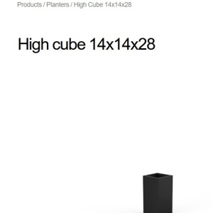 Ghiveci plante design decorativ modern interior / exterior HIGH CUBE mini 14x14x28cm - Img 4