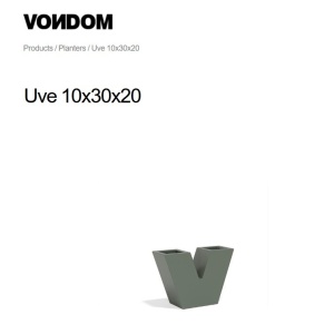 Ghiveci plante design decorativ modern interior / exterior UVE NANO 10x30x20cm - Img 6