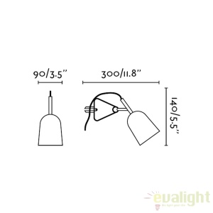 Lampa cu clips moderna STUDIO negru 51133 67957 universul-luminii.ro