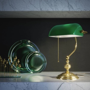 Lampa de birou din alama design clasic Banker - Img 11