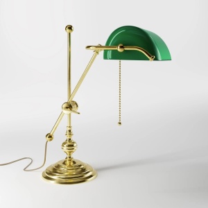Lampa de birou din alama design clasic Banker