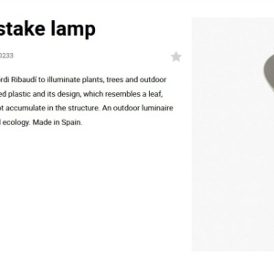 Lampa de exterior decorativa tip tarus IP44 LEAF gri 217357 universul-luminii.ro