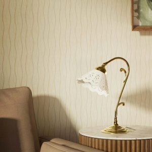 Lampa de masa din alama si abajur ceramic Zefira - Img 7