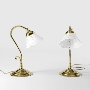 Lampa de masa din alama si abajur ceramic Zefira - Img 5