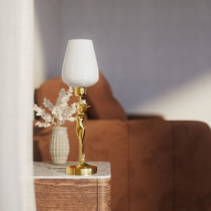 Lampa de masa figura feminina din alama Donne - Img 13